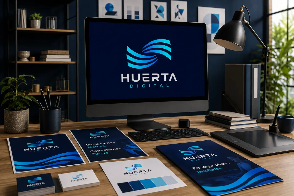 Estudio profesional de diseño gráfico con identidad visual
